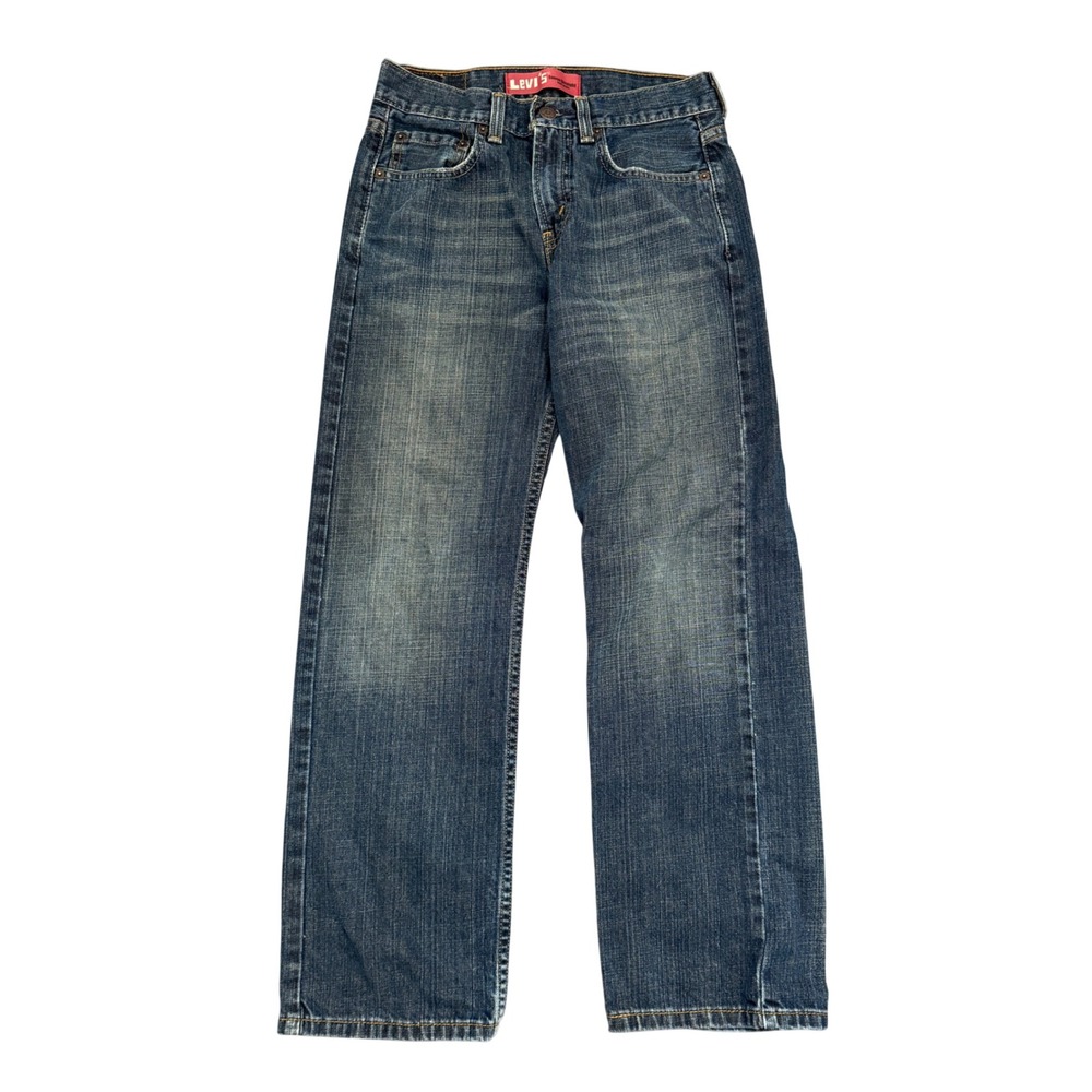 Levis 569 Loose Straight Leg Jeans Blue Wash Denim 28x26 Womens Skate Y2K